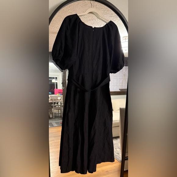 Loft Linen Blend Belted Puff Sleeve Dress - Picture 5 of 10